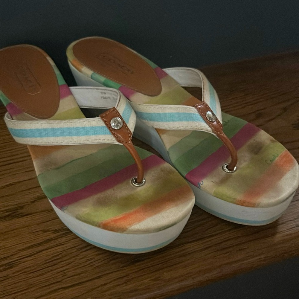 Coach sandal 7 1/2M 2 1/2” heel